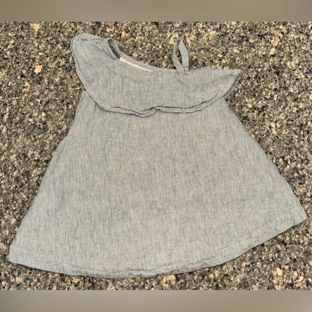 Hope & Henry Toddler Girls One Shoulder Flounce Dress, 18-24 MTHS